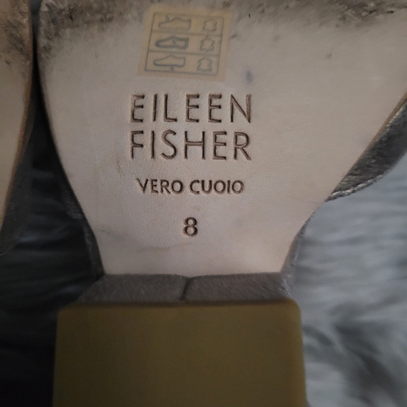 EILEEN FISHER ROPE PUMP IN PLATINUM SUEDE SIZE 8 - Picture 12 of 15